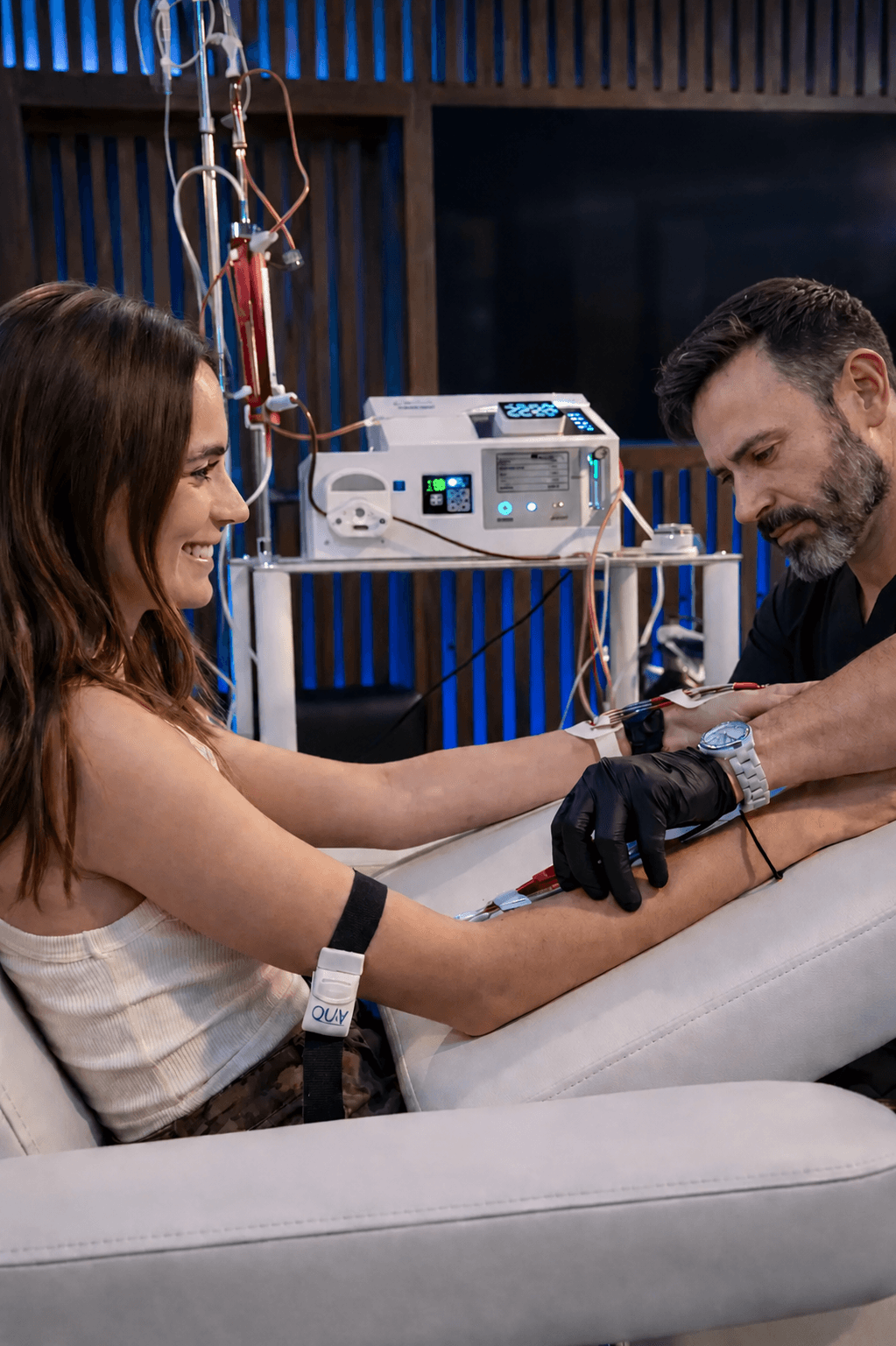 Patient with clinician during EBOO therapy at Forbidden Well