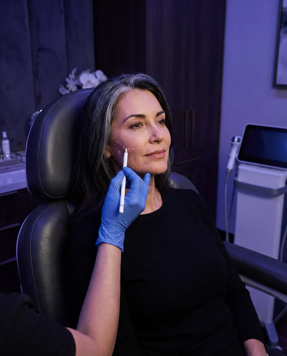 Dermal filler facial mapping and preparation