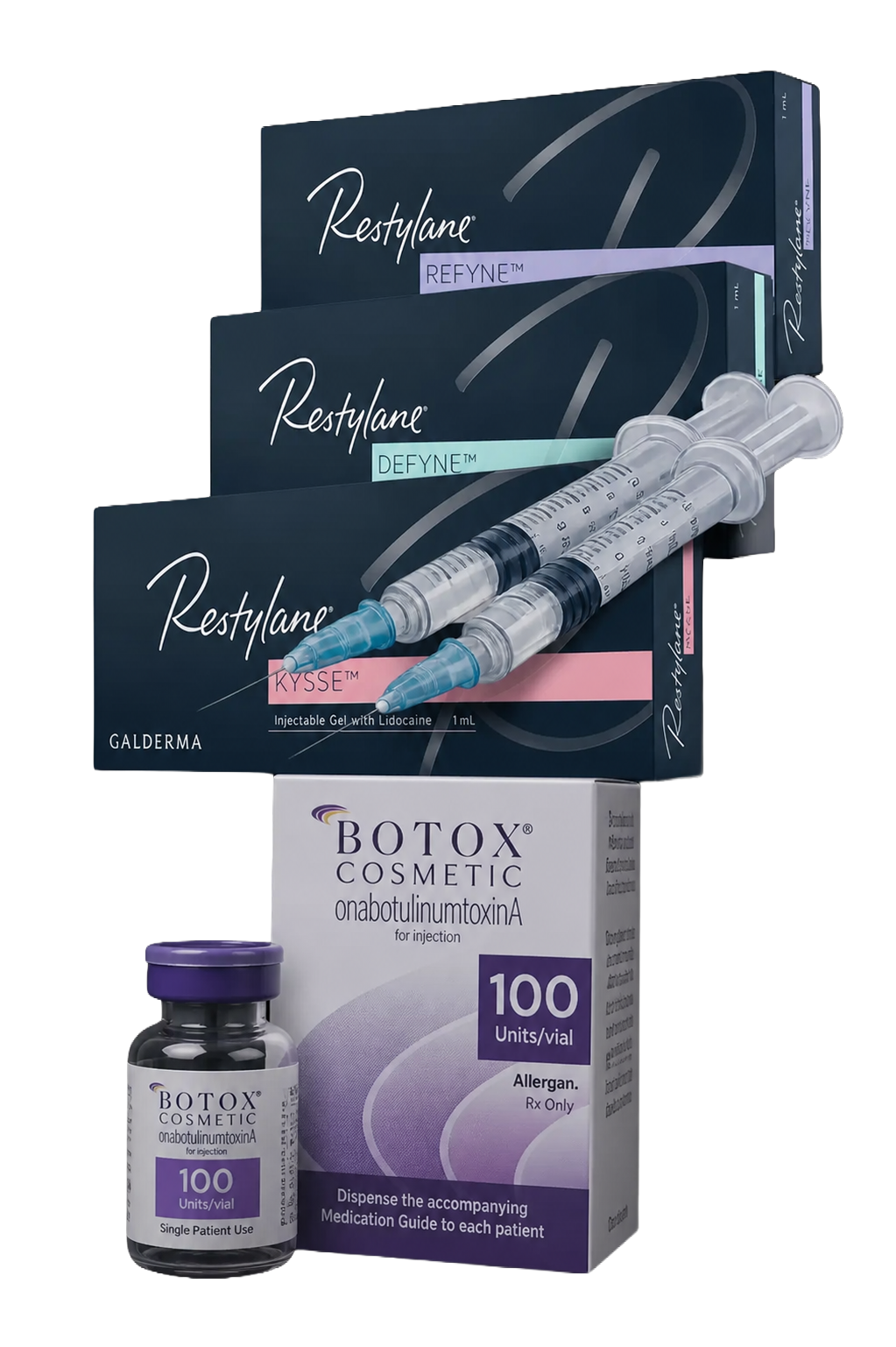 Botox and Restylane filler products