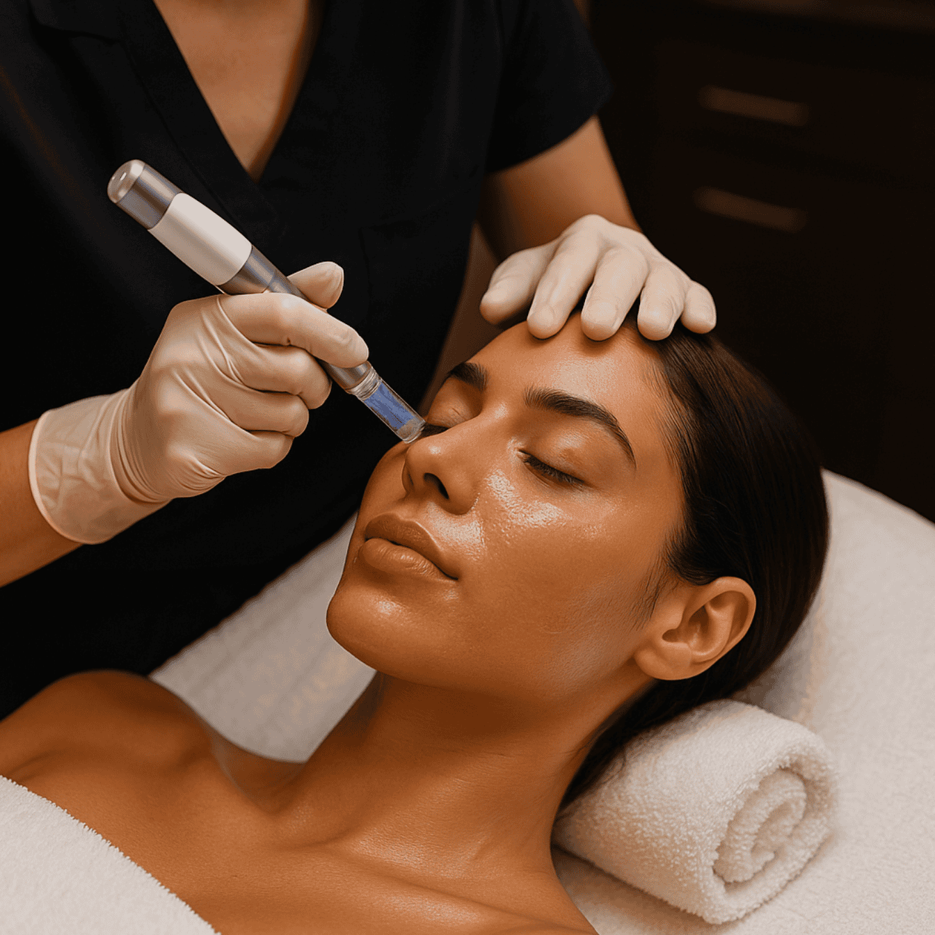 Rejuvenating facial treatment.