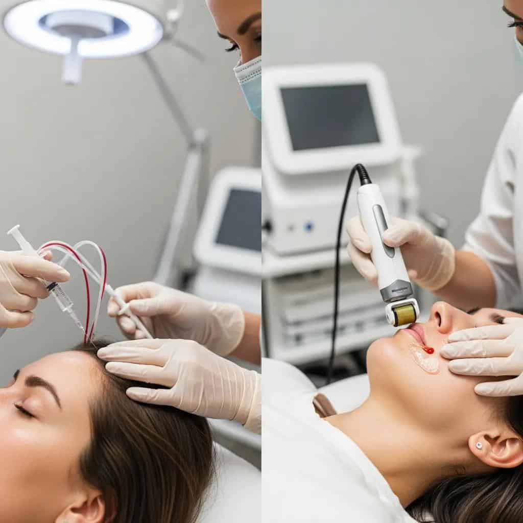 Comparison of PRP therapy alone and PRP combined with microneedling in a clinical setting